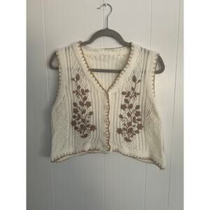 Embroidered Vest with Embroidery